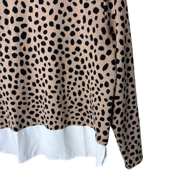 Ann Taylor Women’s Sz Medium Pullover Sweatshirt Animal Print Crewneck - Picture 4 of 7